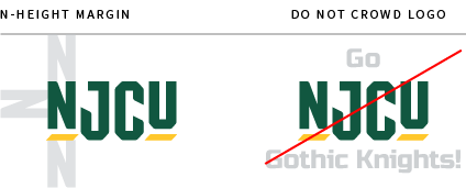 Clear-space guidelines for spirit word mark