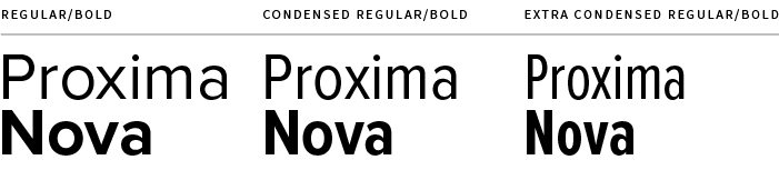 Sans Serif Primary Font: Proxima Nova