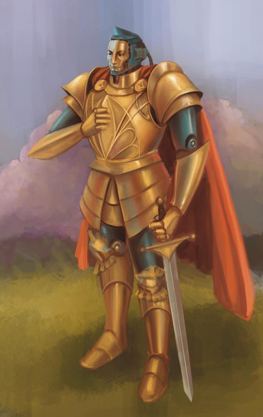 Theseus in golden armor