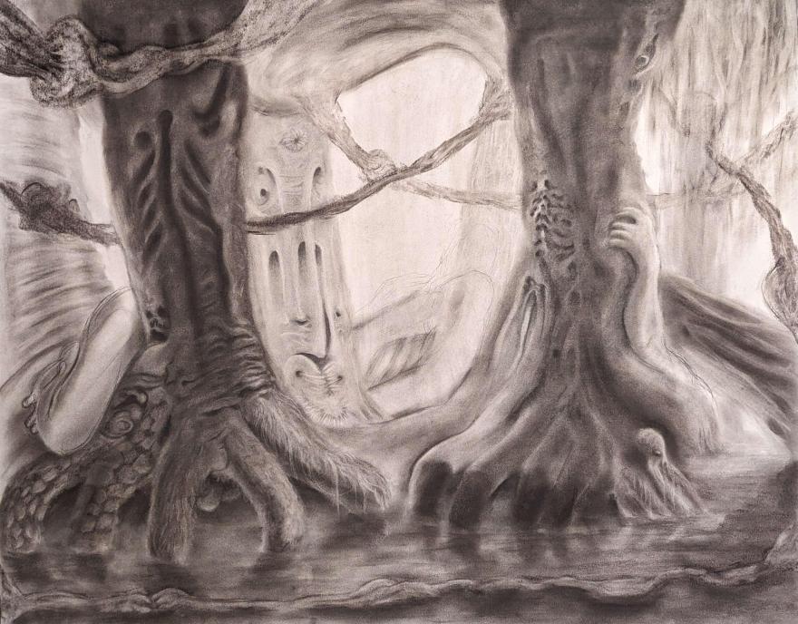 Trees made of human limbs