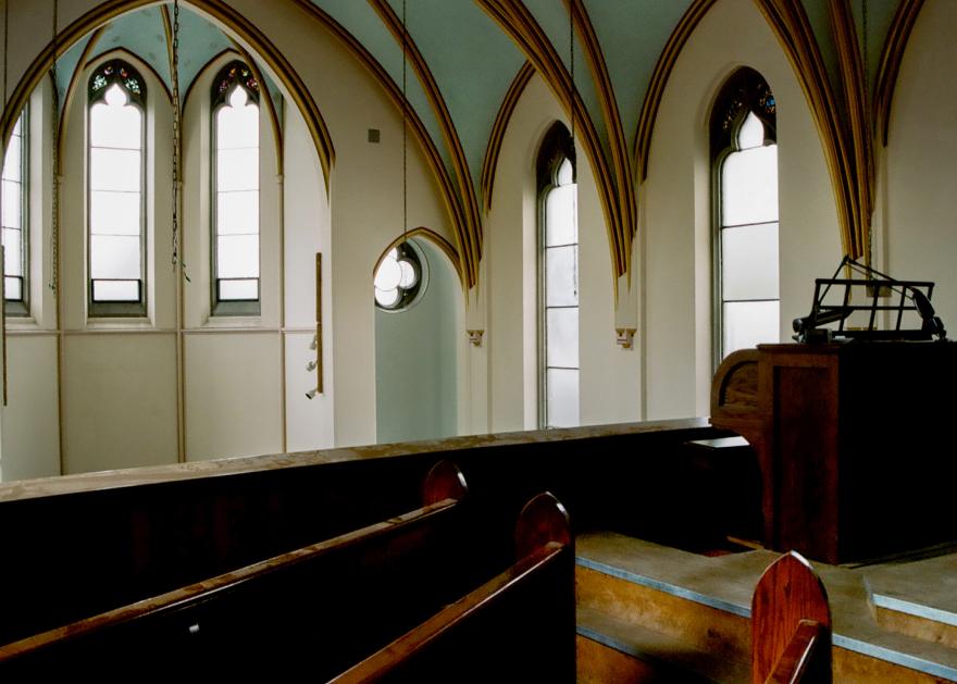 A photograph of a church