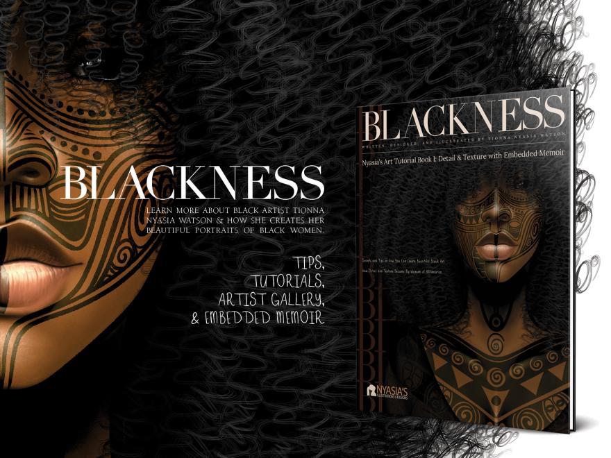 advertisement poster of a black woman with natural hair