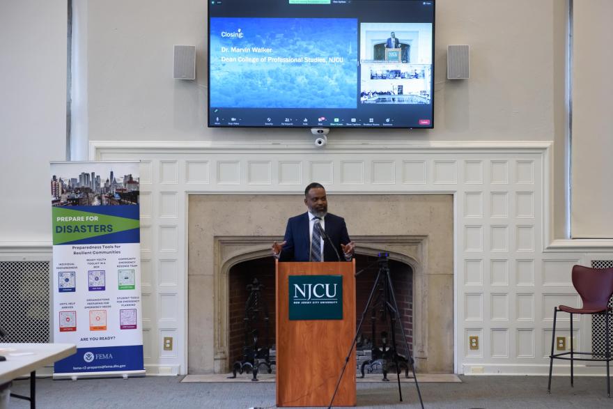 Dr. Marvin Walker speaking at the FEMA Roundtable
