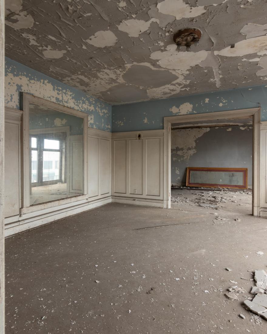 Photograph of a ruined room