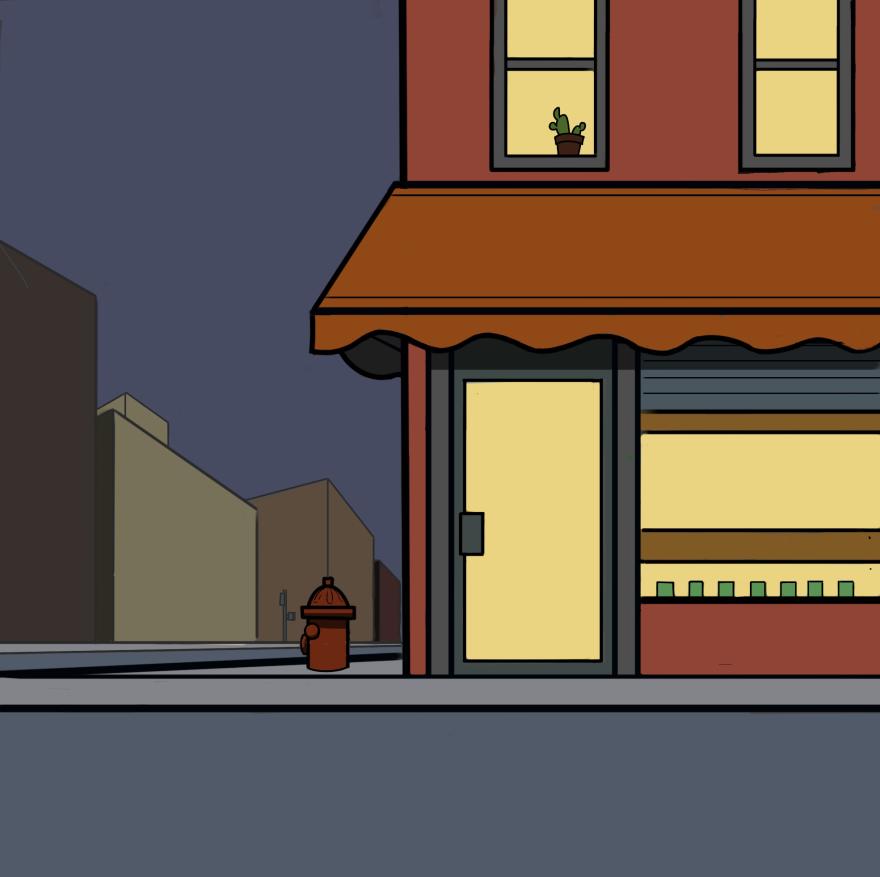 rainy say on a street