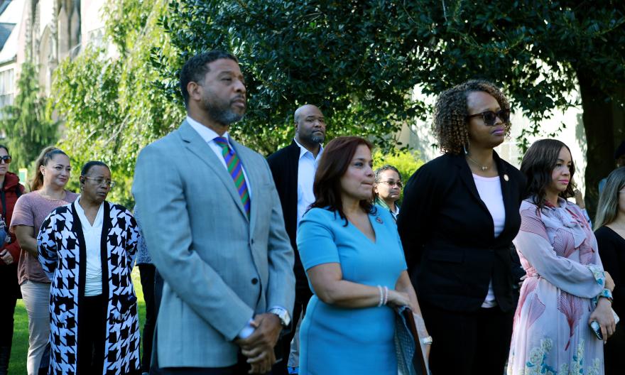 Secretary Bridges, Assemblywomen Chapparo and McKnight