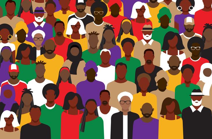 black history month multiple people illustration