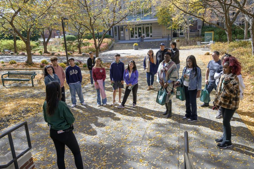 Fall Campus Tour Starting from Raines Plaza
