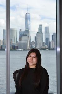 nicole valencia pose at window