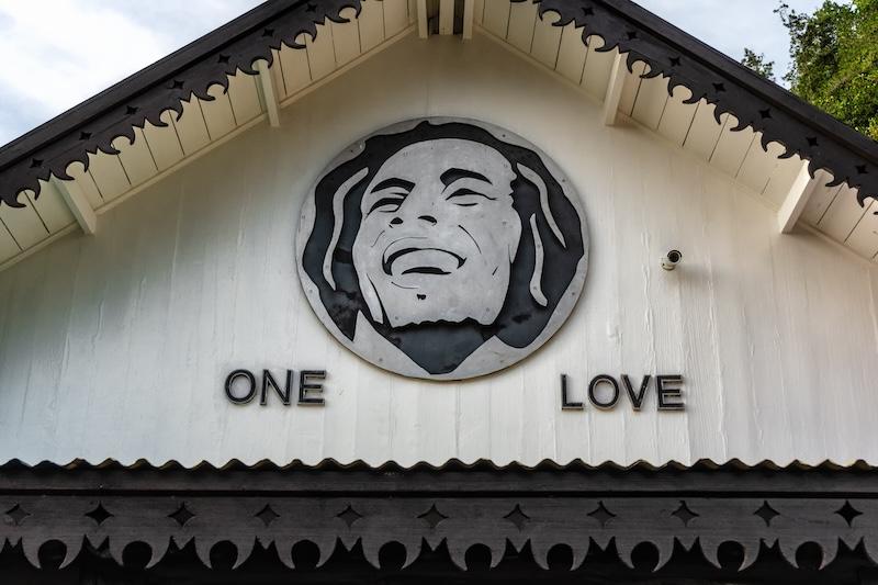 Marley face icon on side of building