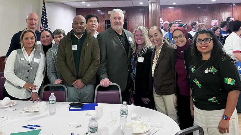 AFT leaders and members at a recent meeting.