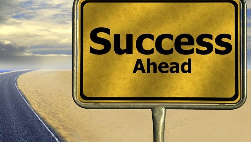 success ahead sign