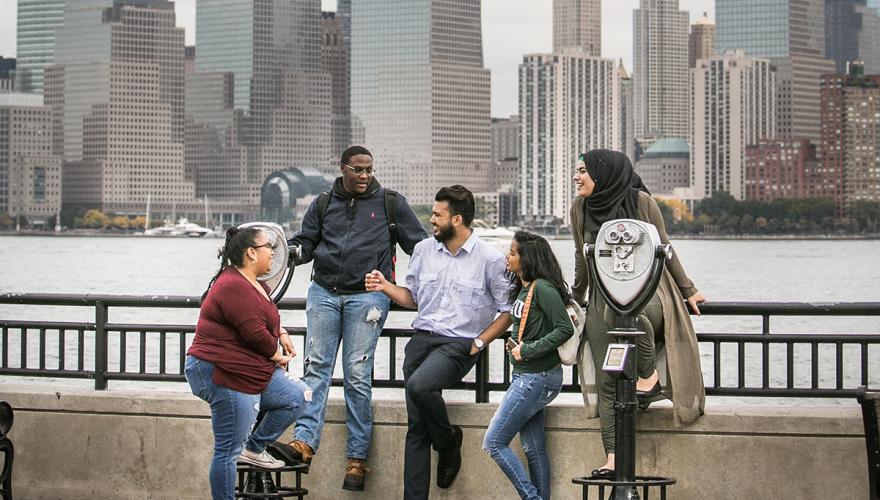 students SoB riverside cityscape 