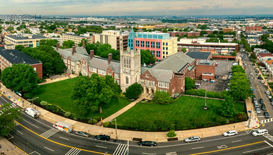 Panoramic photo of NJCU campus