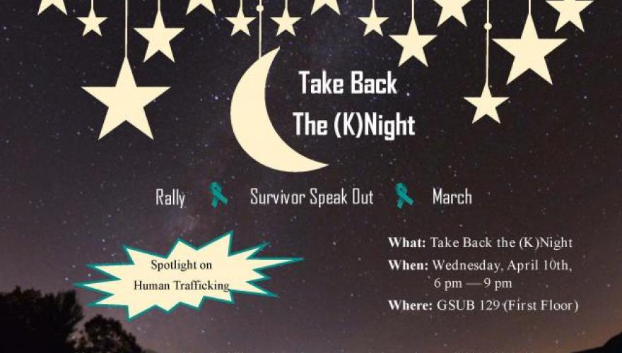 Flyer for Take back the (K)night 2019.