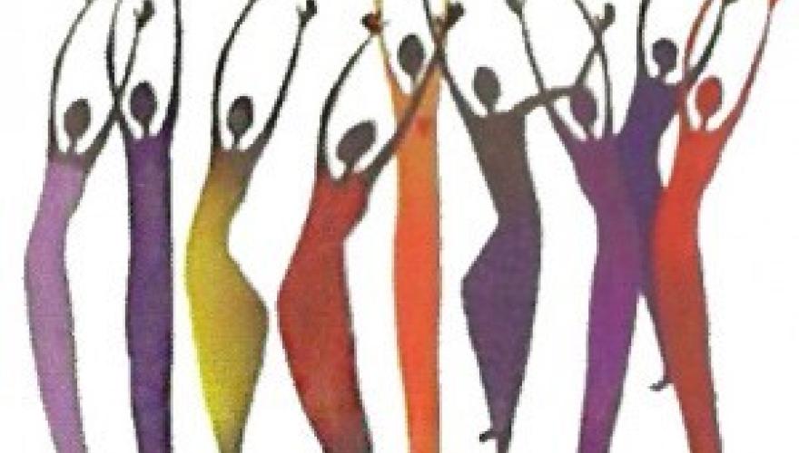 Women with outstretched arms