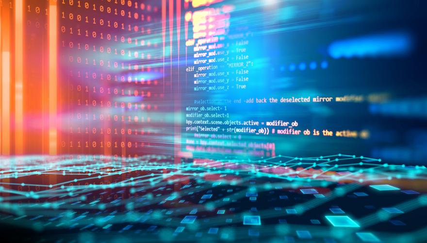 Abstract technology data image