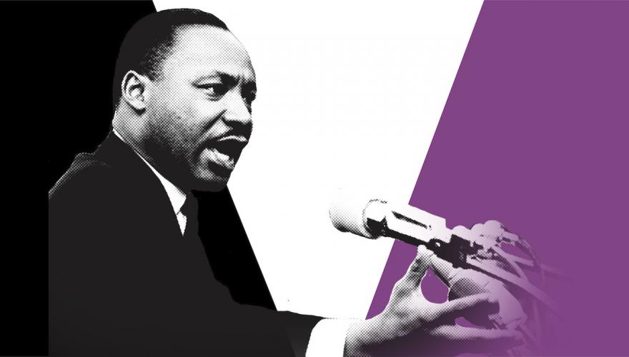 Martin Luther King, Jr. Speaking at Podium