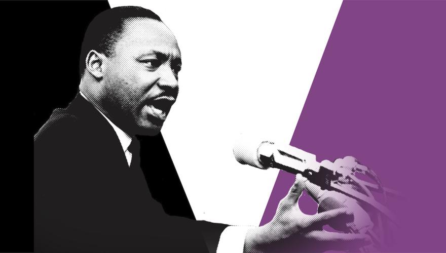 Martin Luther King, Jr. Speaking at Podium