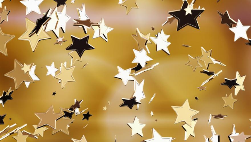 awards stars float gold