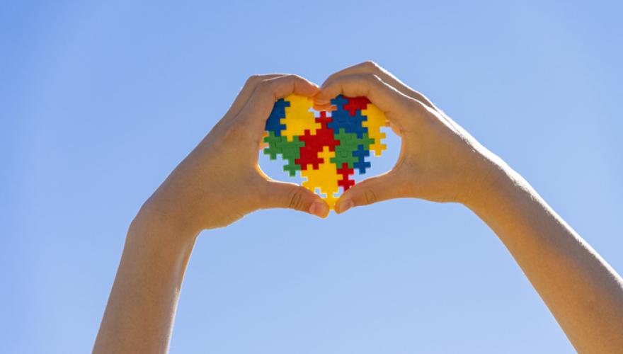 Autism puzzle heart