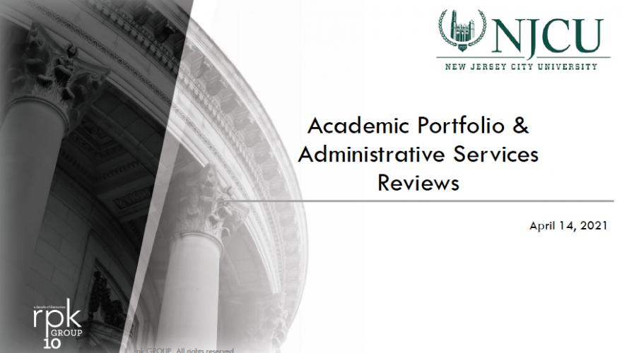 Academic Portfolio & Administrative Services Reviews April 14 21 Presentation Cover