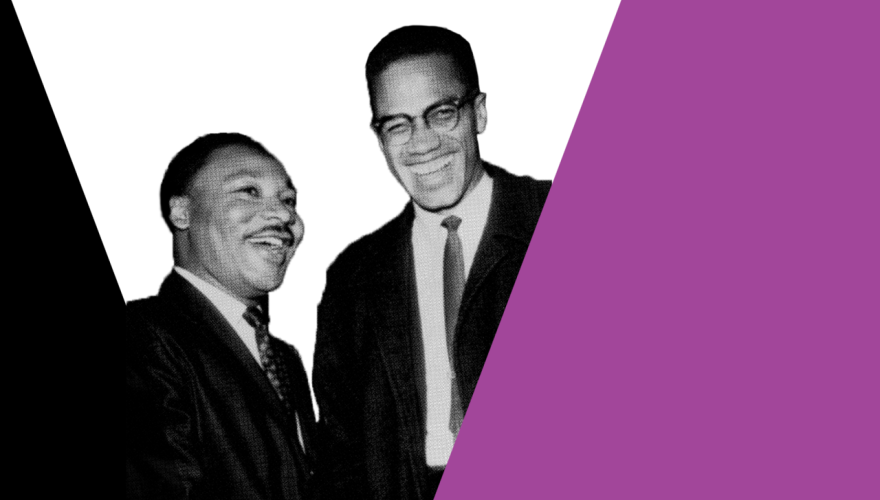 MLK and Malcolm X collage