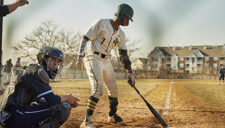 NJCU_Baseball Batter and Catcher