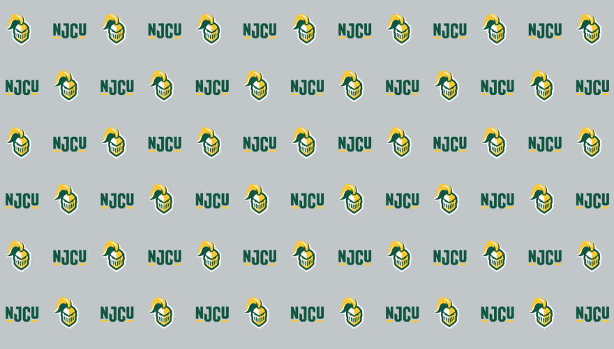 NJCU Gothic Knight Sprit Mark on Gray Background for Zoom