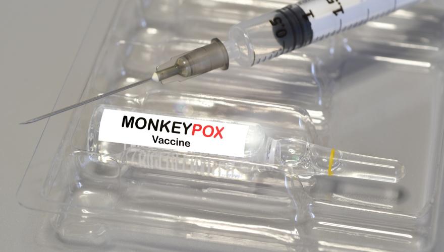 photo of needle and vial of monkeypox vaccine