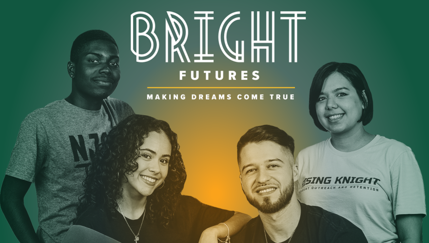 Bright Futures Gala Image with four students