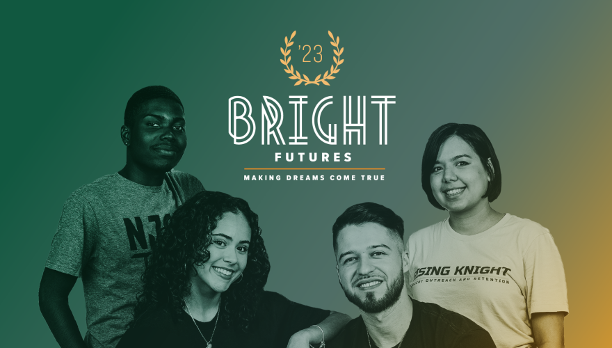 Bright Futures Gala Image with four students