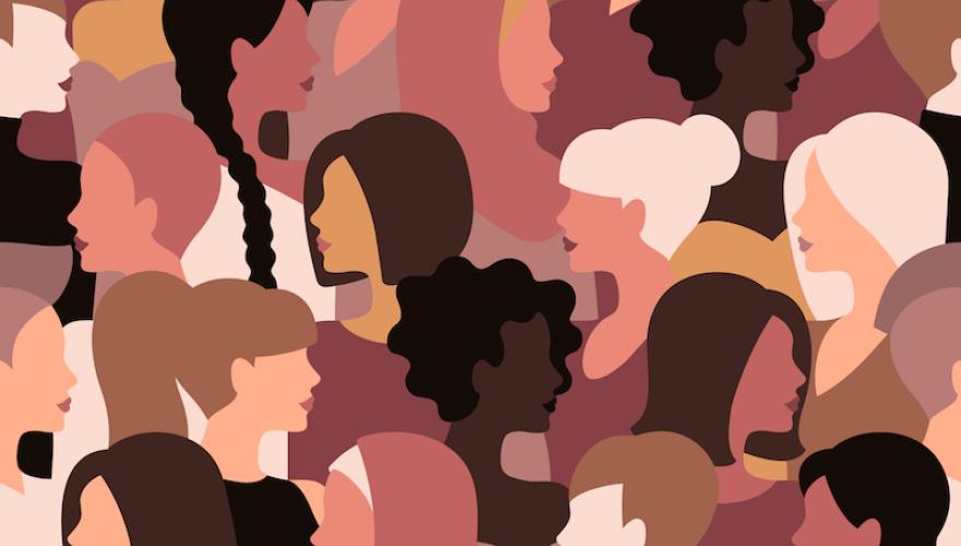 women multicultural graphic