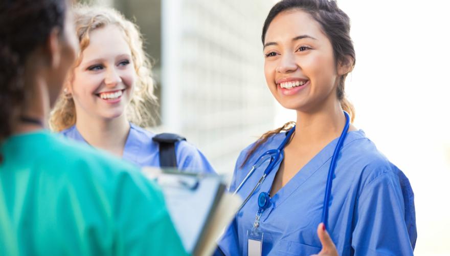 FEMALE MEDICAL STUDENTS SMILING