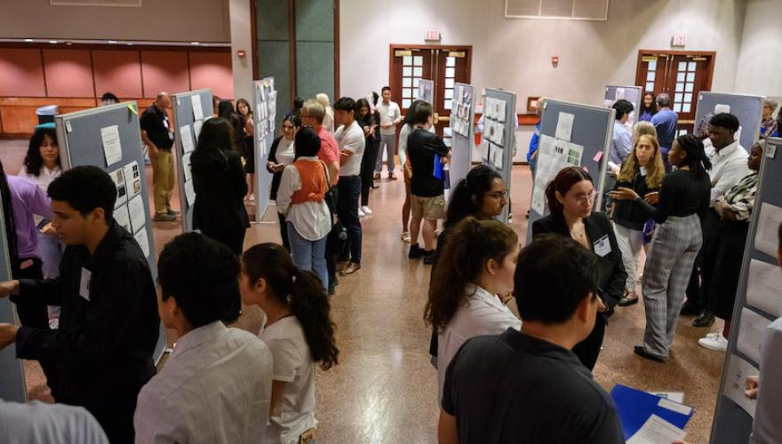 STUDENTS GATHERED IN GSUB WITH PRESENTATIONS