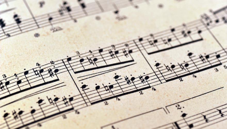 MUSIC NOTES ON PAPER