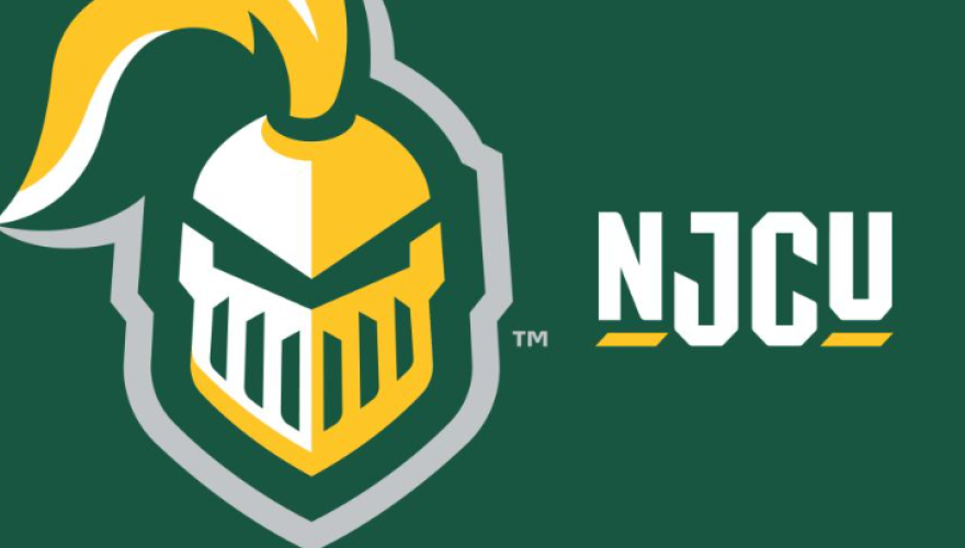 NJCU Knight Head Green Background