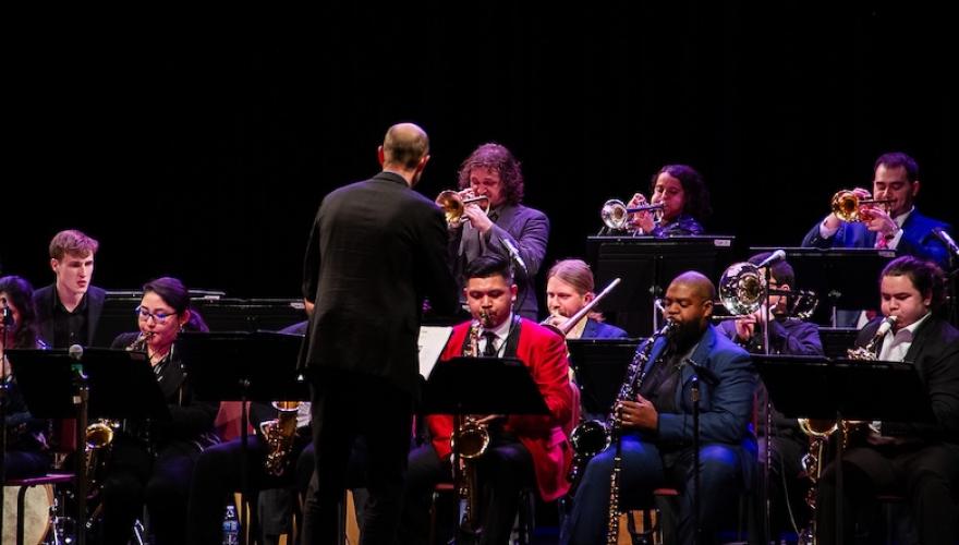 JAZZ BAND PERFORMING ON STAGE