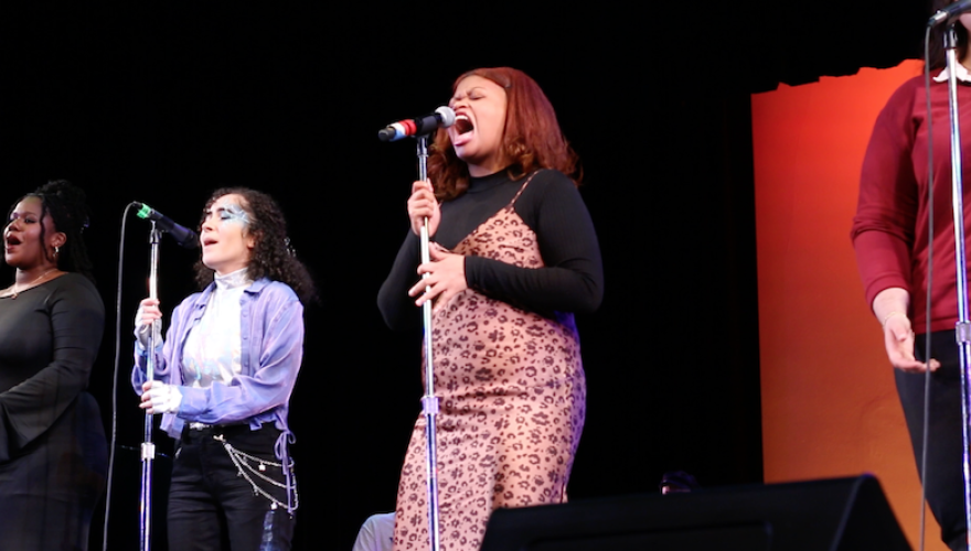 singing students on stage
