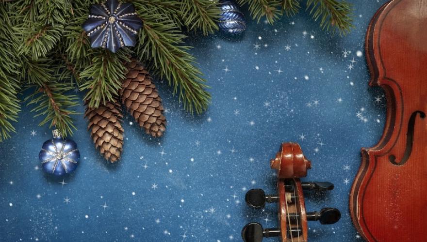 winter holiday music background