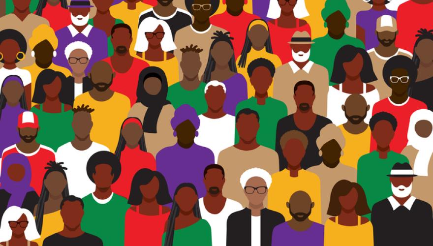 black history month multiple people illustration