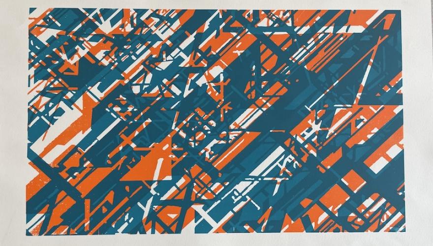 silkscreen art piece