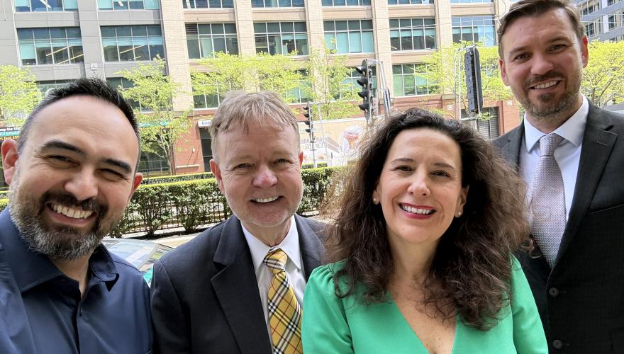 Dr. Martin Larsson, UDLAP, Consul of Mexico in New Jersey, Mariana Diaz-Nagore, Dr. John Donnellan, School of Business, Dr. Adrián Franco, Guarini Institute