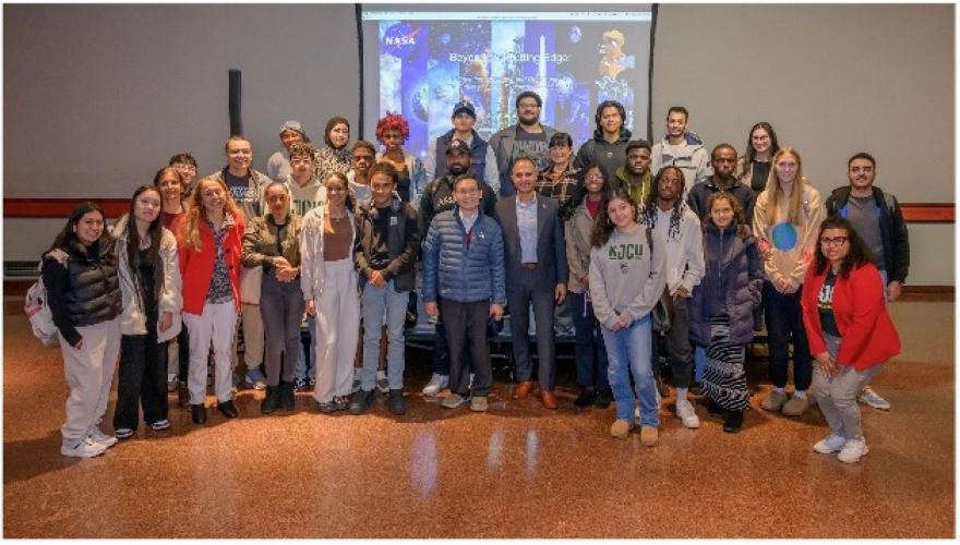 computer science group students pose