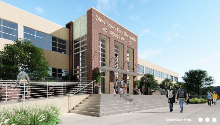 njcu squier hall renderings of the exterior