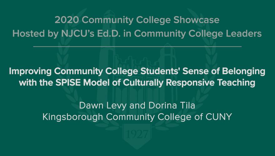 Community College Showcase 2020 Videos | New Jersey City University