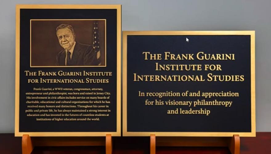 Guarini Institute dedication plaques