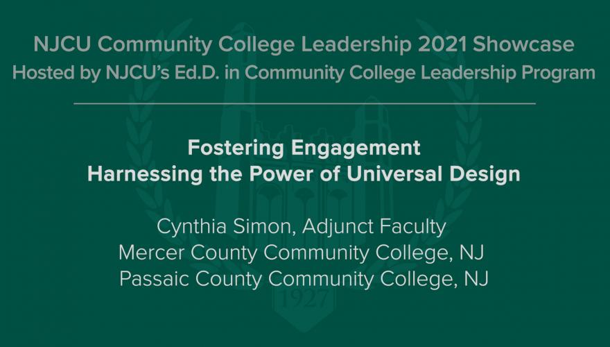 Fostering Engagement – Harnessing the Power of Universal Design video title