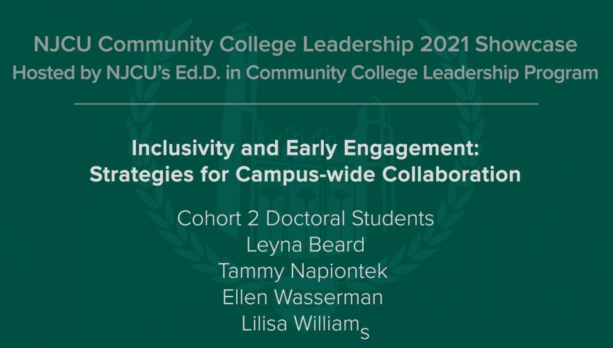 Inclusivity and Early Engagement: Strategies for Campus-wide Collaboration video title