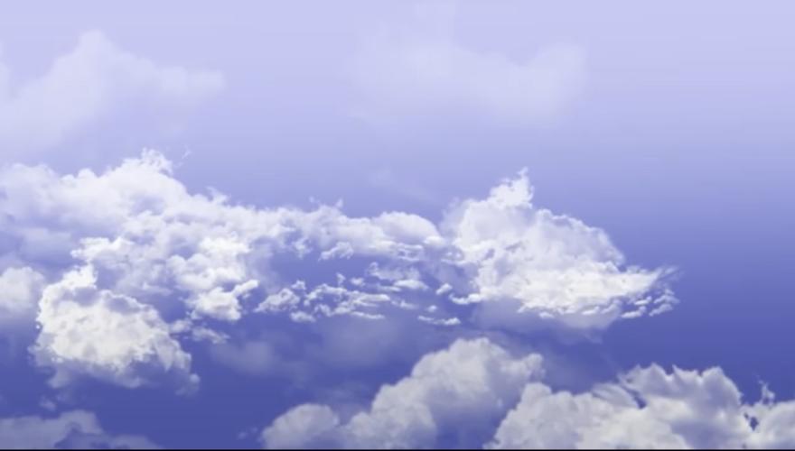 Image of clouds in blue sky
